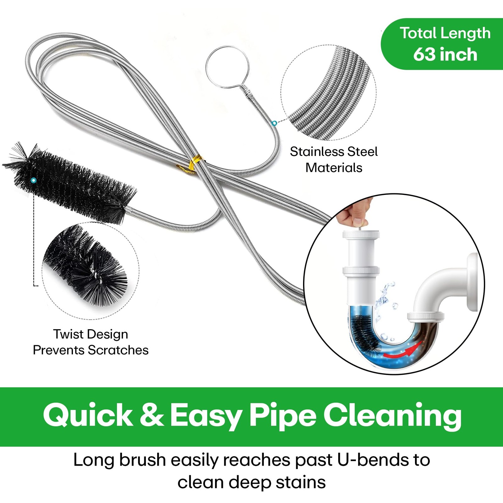 Sylvan AC Drain Line Cleaner | Free XXL Drain Brush | 32 Oz | 12 Month Supply…