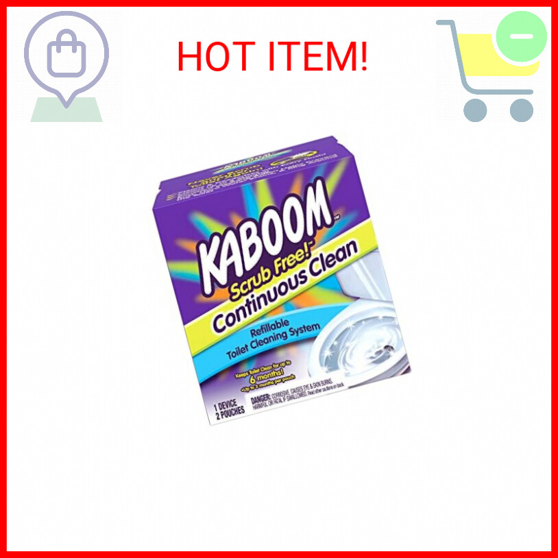 Kaboom Scrub Free! Toilet Bowl Cleaner System with 2 Refills