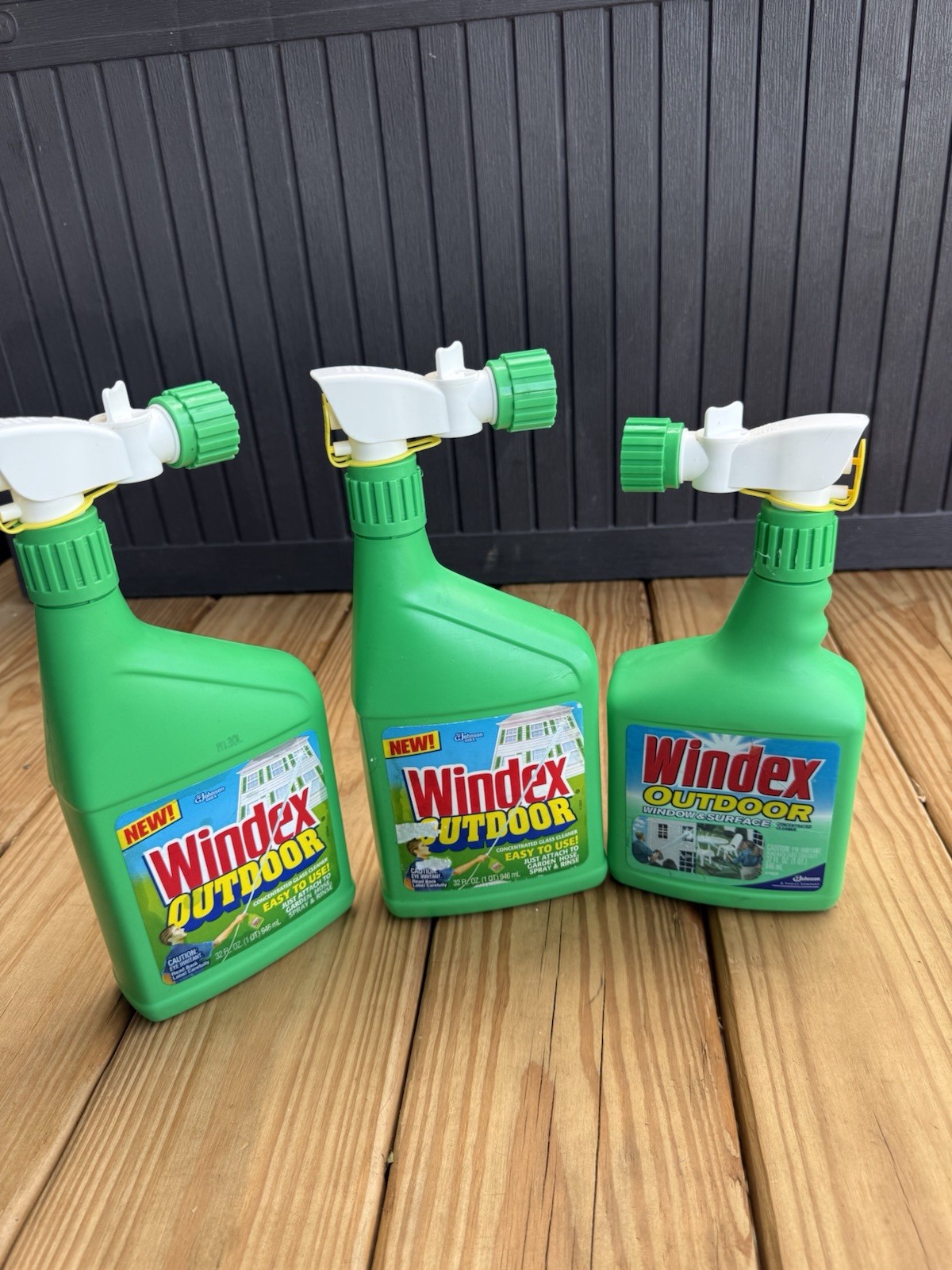 NEW Windex Outdoor Concentrated Glass Cleaner 32 fl oz 2 Full 1 At 50% Vintage