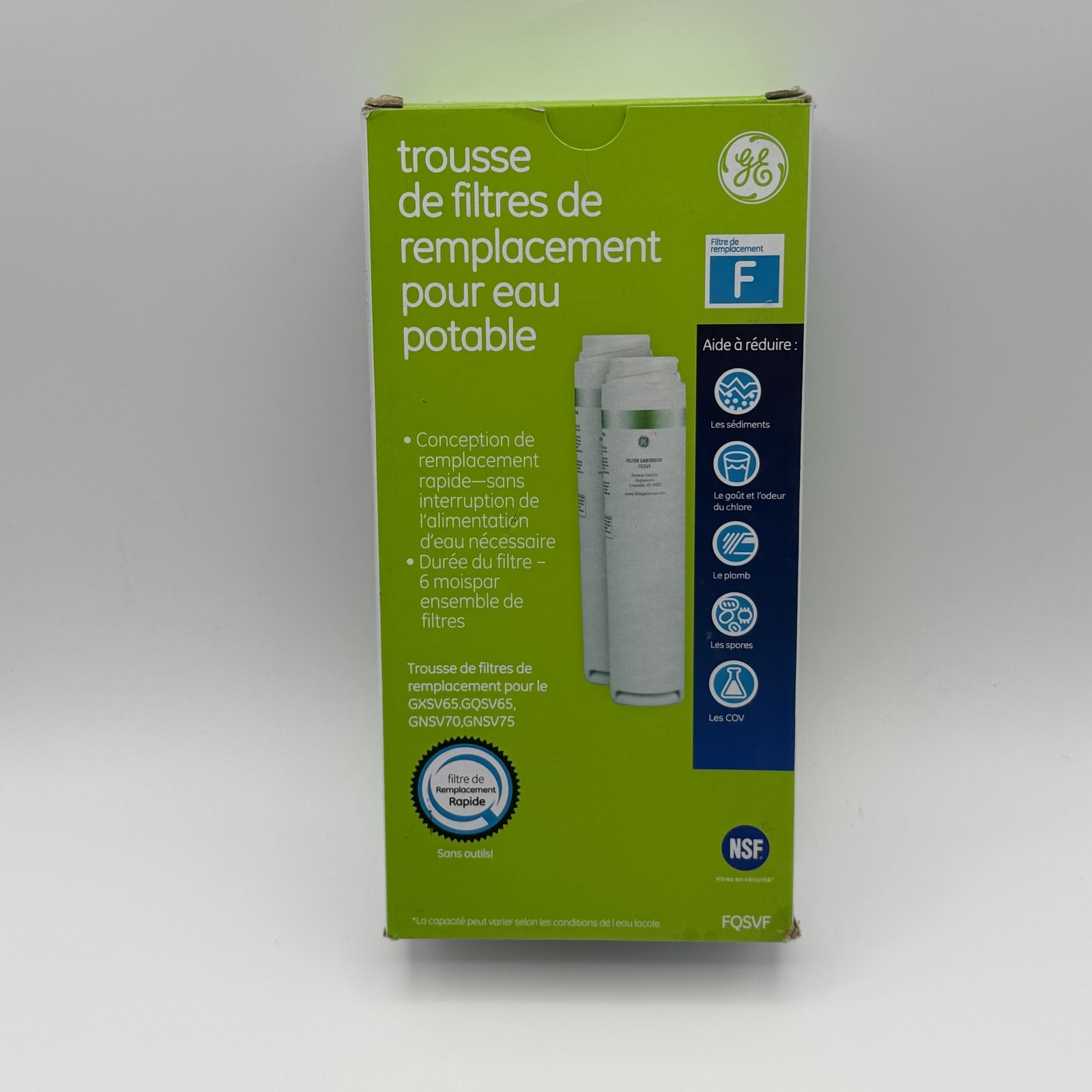 GE FQSVF SmartWater Quick Twist Under Sink Drinking Water Filter Replacement GE