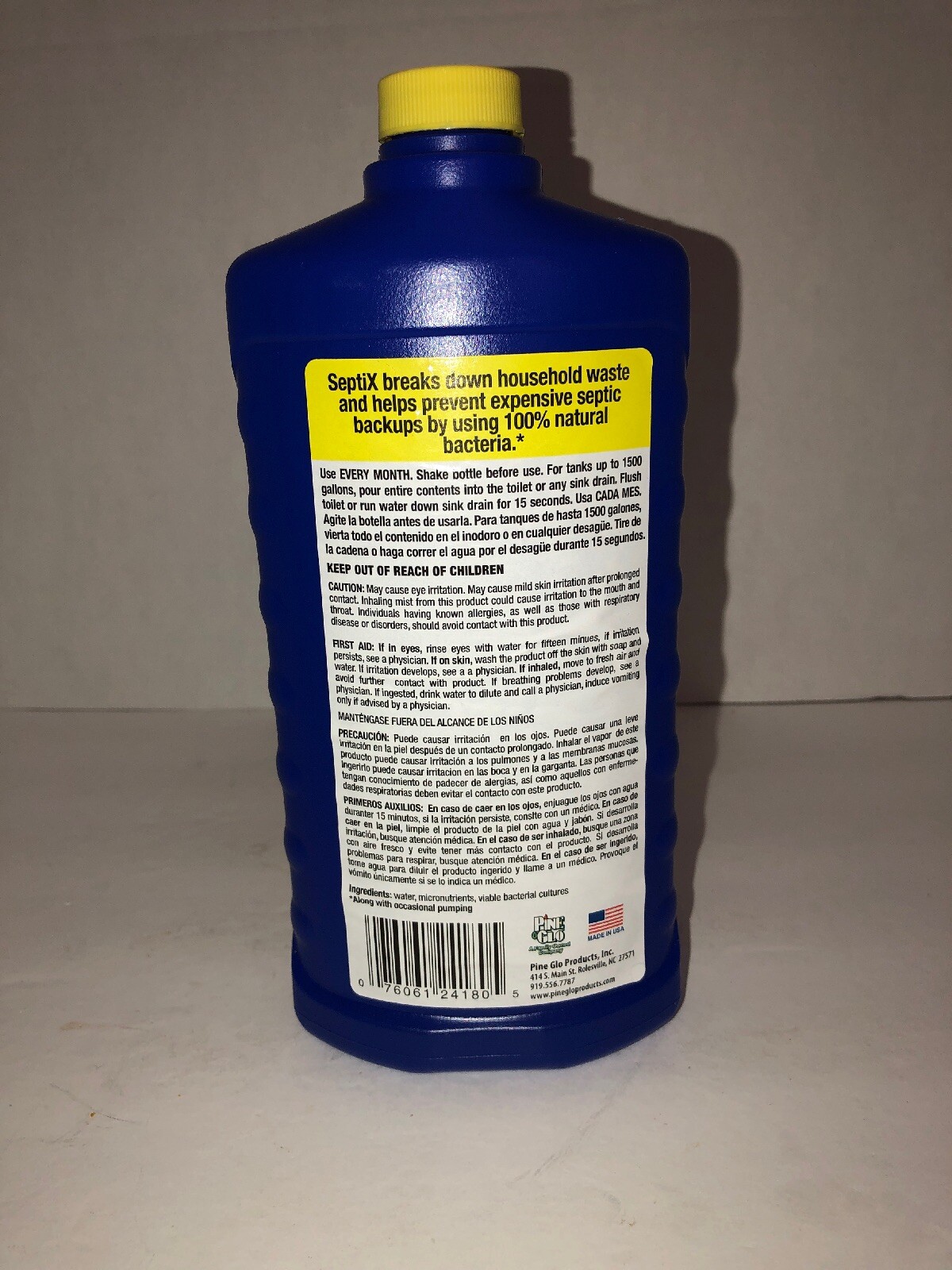 1-Septix,Treatment For Septic Tanks & Systems,Highly Concentrated 24 Oz Pine Glo