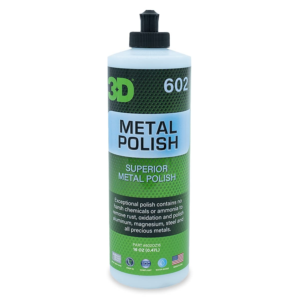 3D Metal Polish – Heavy Duty Car Metal Polish for Aluminum, Chrome, Brass, Cop