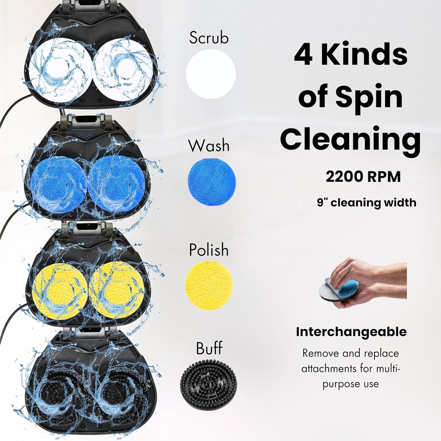 Ewbank EP170 All-in-One Floor Cleaner, Scrubber & Polisher – 2200 RPM Power