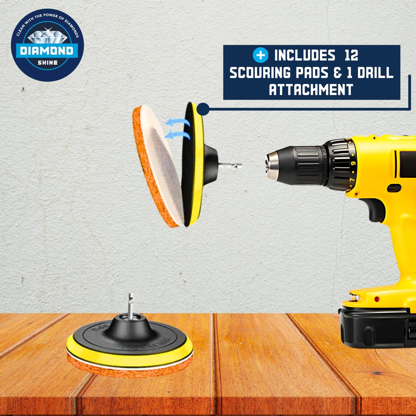 21piece Drill Power Scrubber Attachment Set “ Includes Scrub Pads Sponges And Br