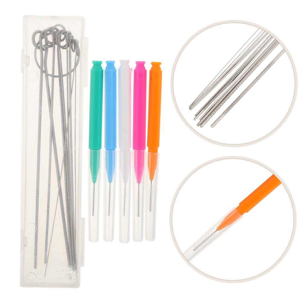 1 Set Showerhead Cleaning Brush Set, Tiny Brushes with Nozzle Unclogger Picks