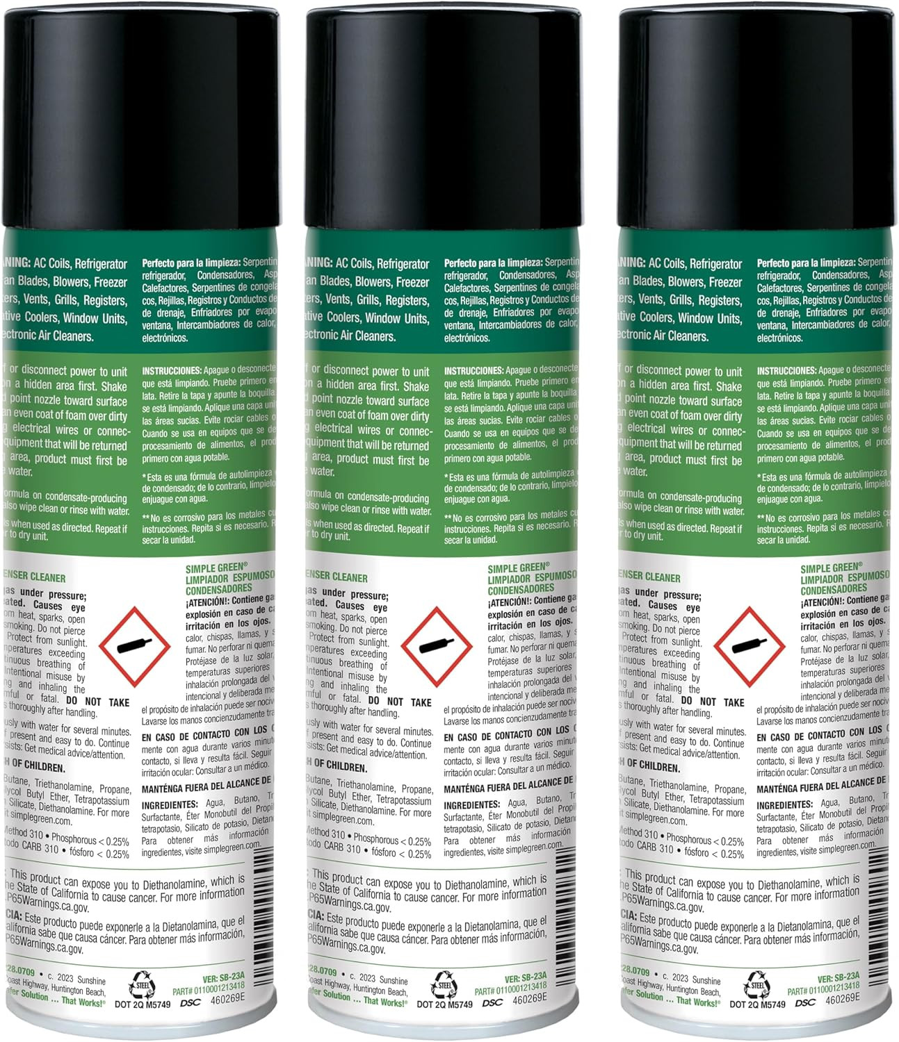 Foaming Coil Cleaner 20Oz Aerosol (Pack of 3)
