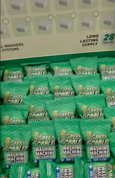 Green Gobbler Washing Machine Cleaner and Pipe Clean Eco Safe NO Bleach 28 count
