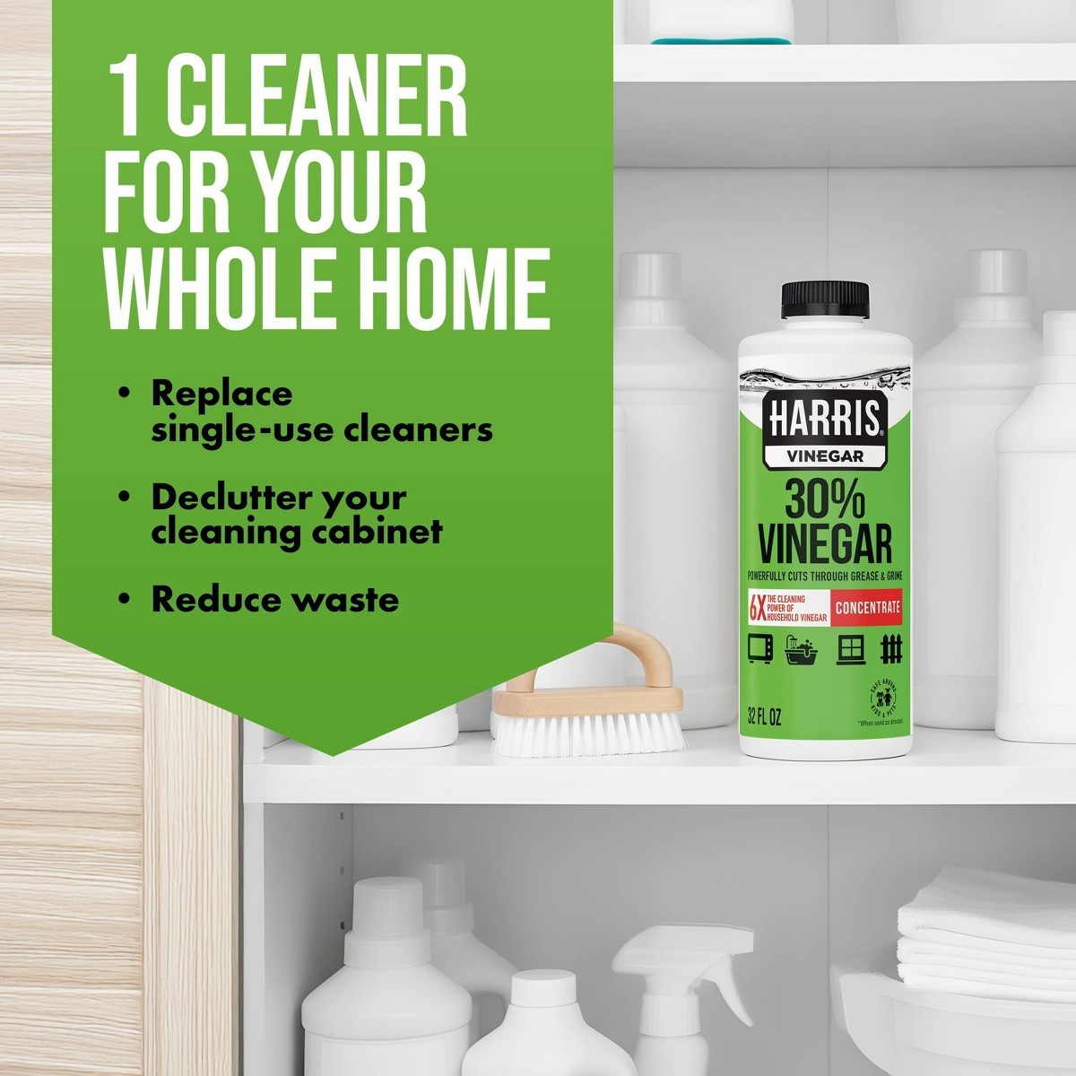 HARRIS 30% Vinegar All-Purpose Cleaners – Unscented – 32 fl oz