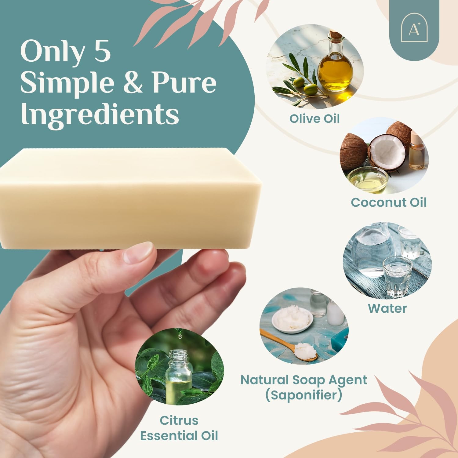 Natural Dish Soap Bar, Cleaning Dishes Solid Block for Kitchen – Organic Biod…
