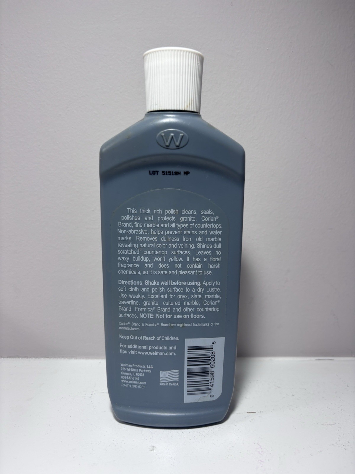 Weiman Granite Corian Cleaner And Polish 8oz 70% Full Discontinued