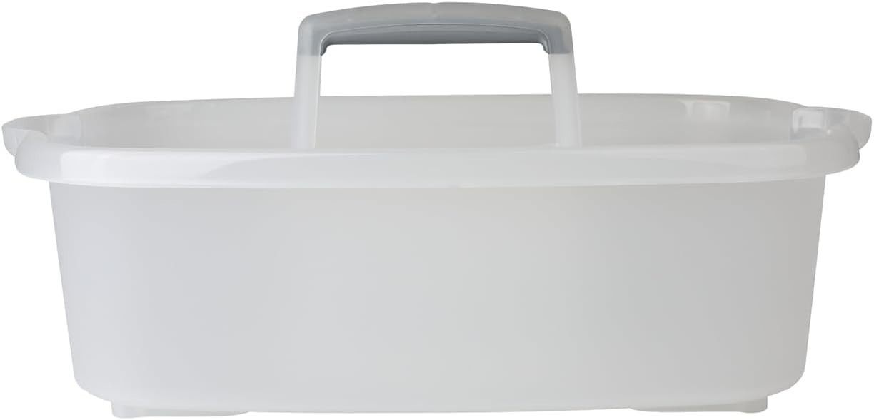Effortless Organization: 1.5-Gallon Clear Cleaning Caddy with Ergonomic Handle