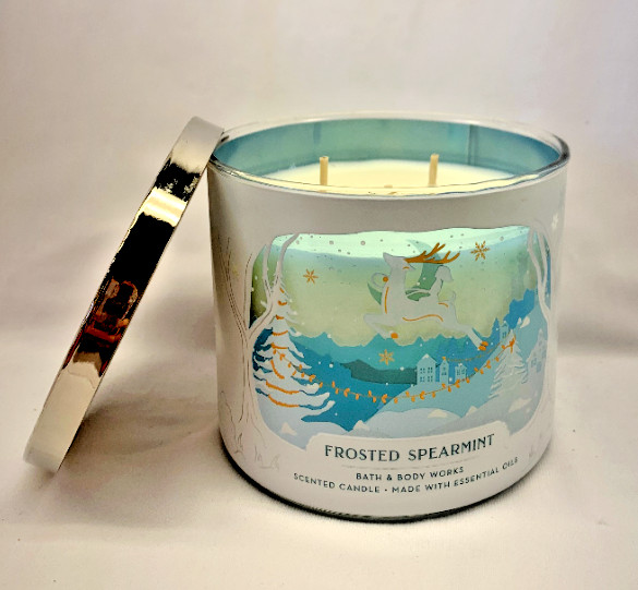 1 Frosted Spearmint Bath & Body Works Scented Candle 14.5 oz
