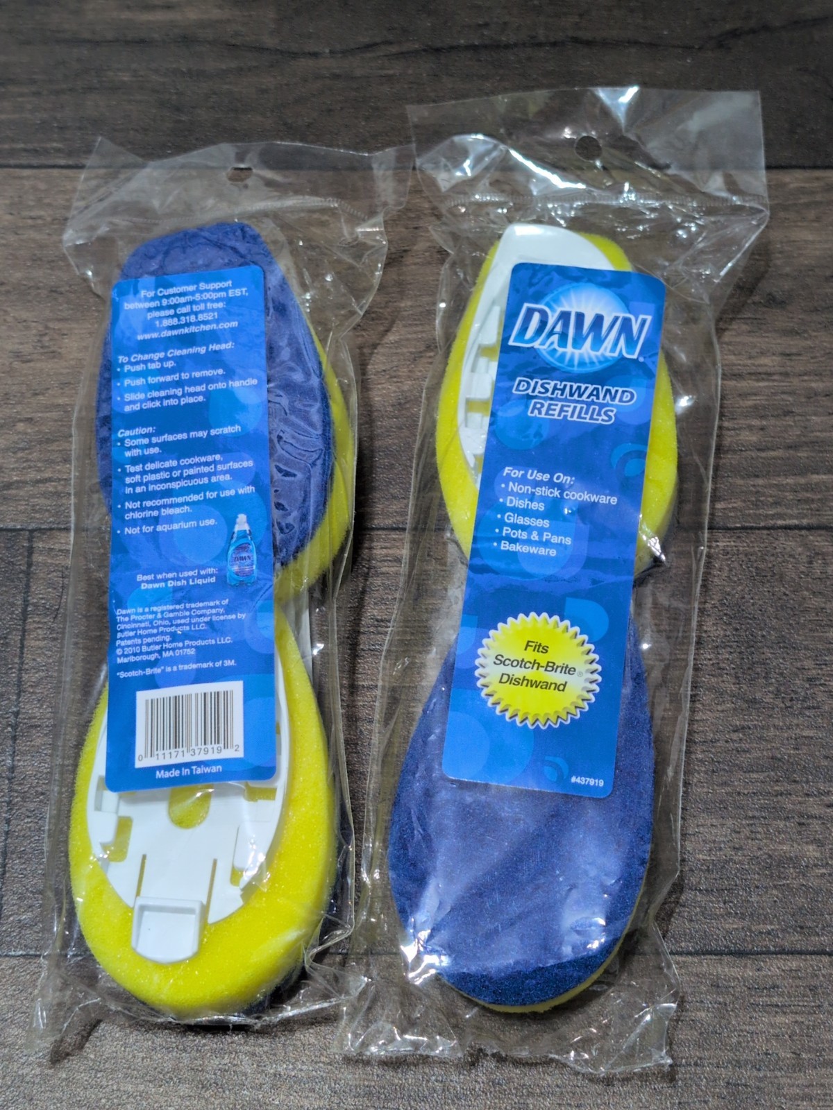 Dawn Dishwand Replacement Refills 437919 Fits Scotch Brite Wand NEW 2 Pk 4 Total