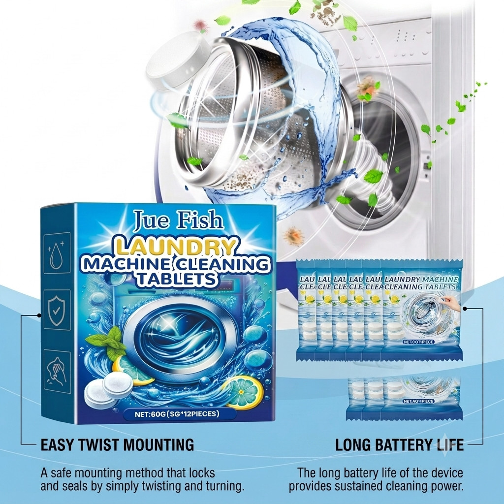Uproot Clean Washing Machine Cleaner Tablets – 12 Pack for a 12 Month Supply. Fo