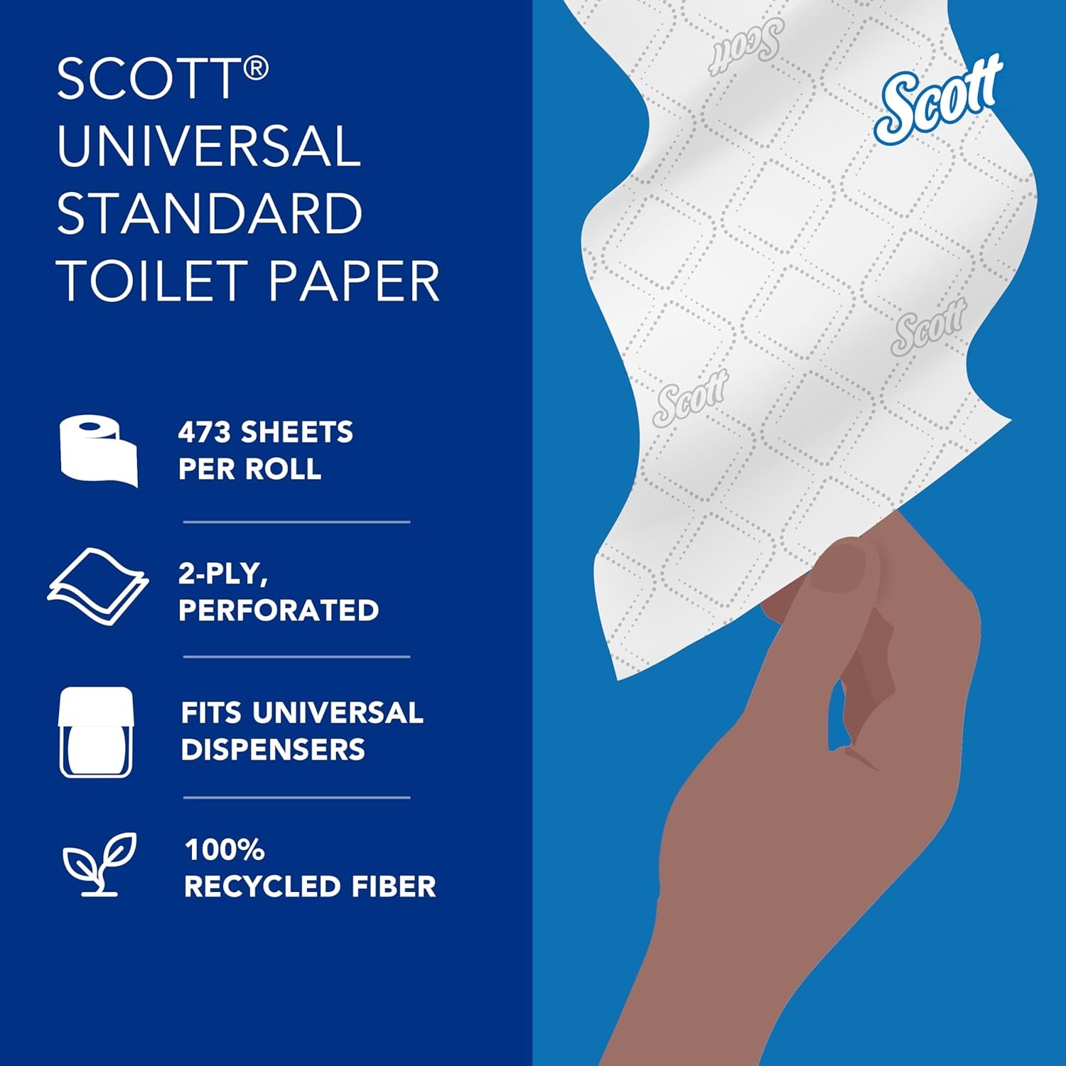 Scott Professional 100% Recycled Fiber Standard Roll Bulk Toilet Paper (13217)