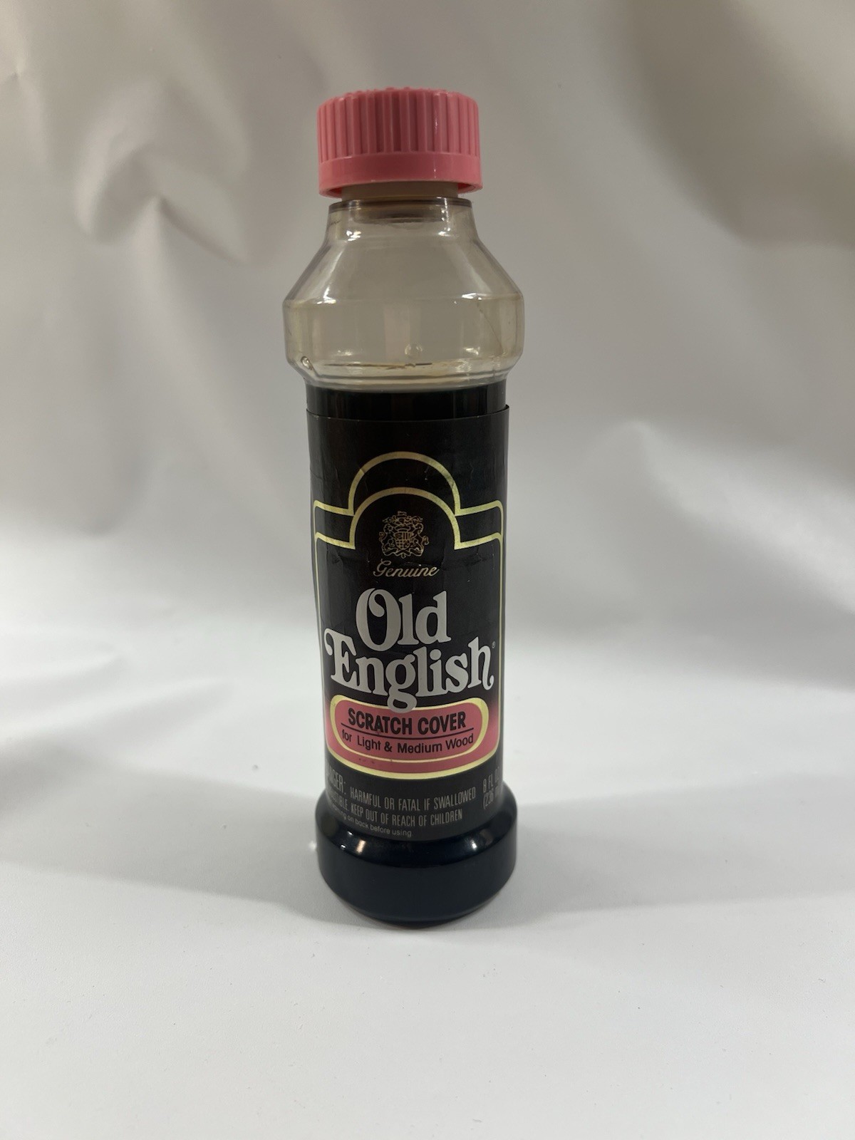 Vintage Old English Scratch Cover Light & Medium Wood 8 Fl Oz Bottle 80% Full