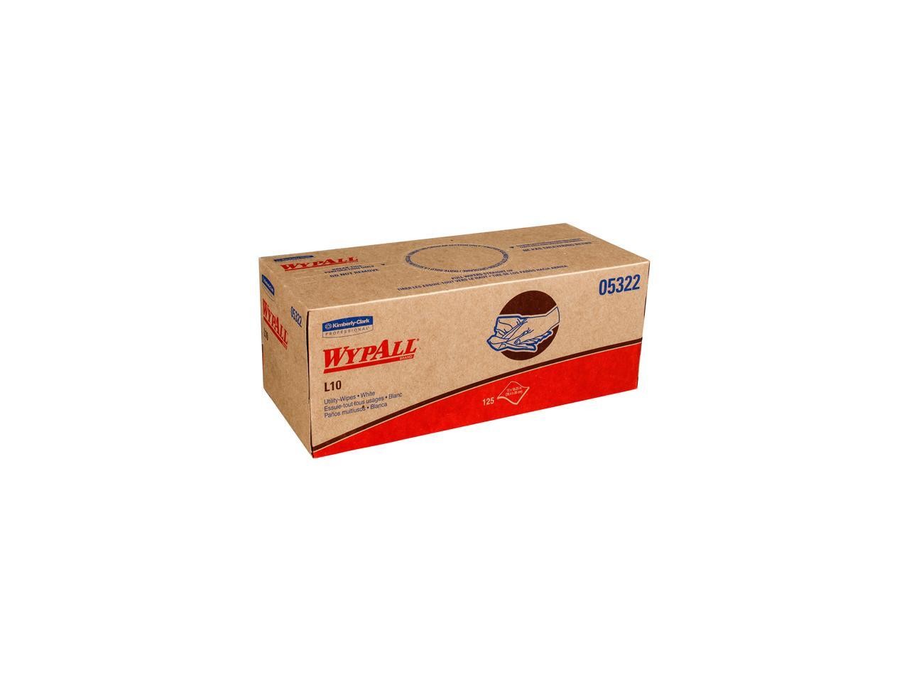 WypAll L10 Disposable Towels (05322), Limited Use, 1-PLY, Pop-Up Box, White, 18