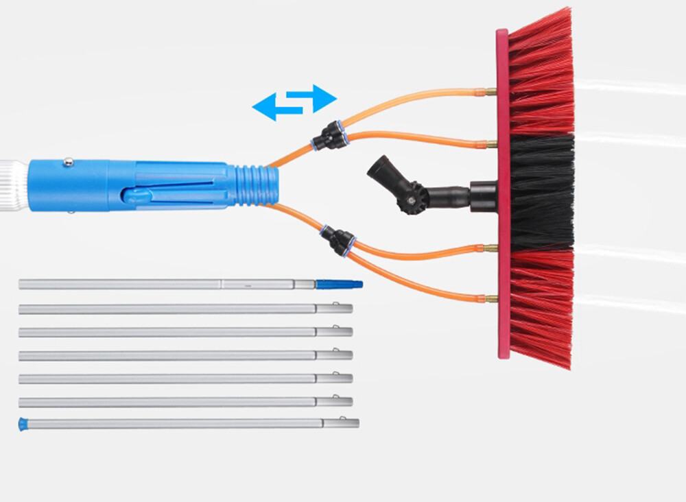26ft Long Poles Water Fed Pole Kit Window Cleaning & Washing Safe And Convenient