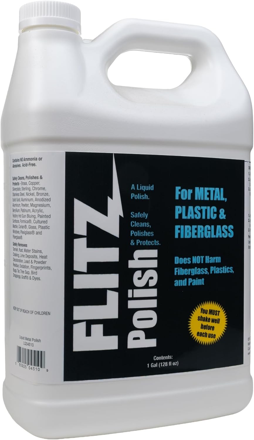 FLITZ All Metal Polish 1 Gallon/128 fl oz Liquid Formula (SEE VIDEO)