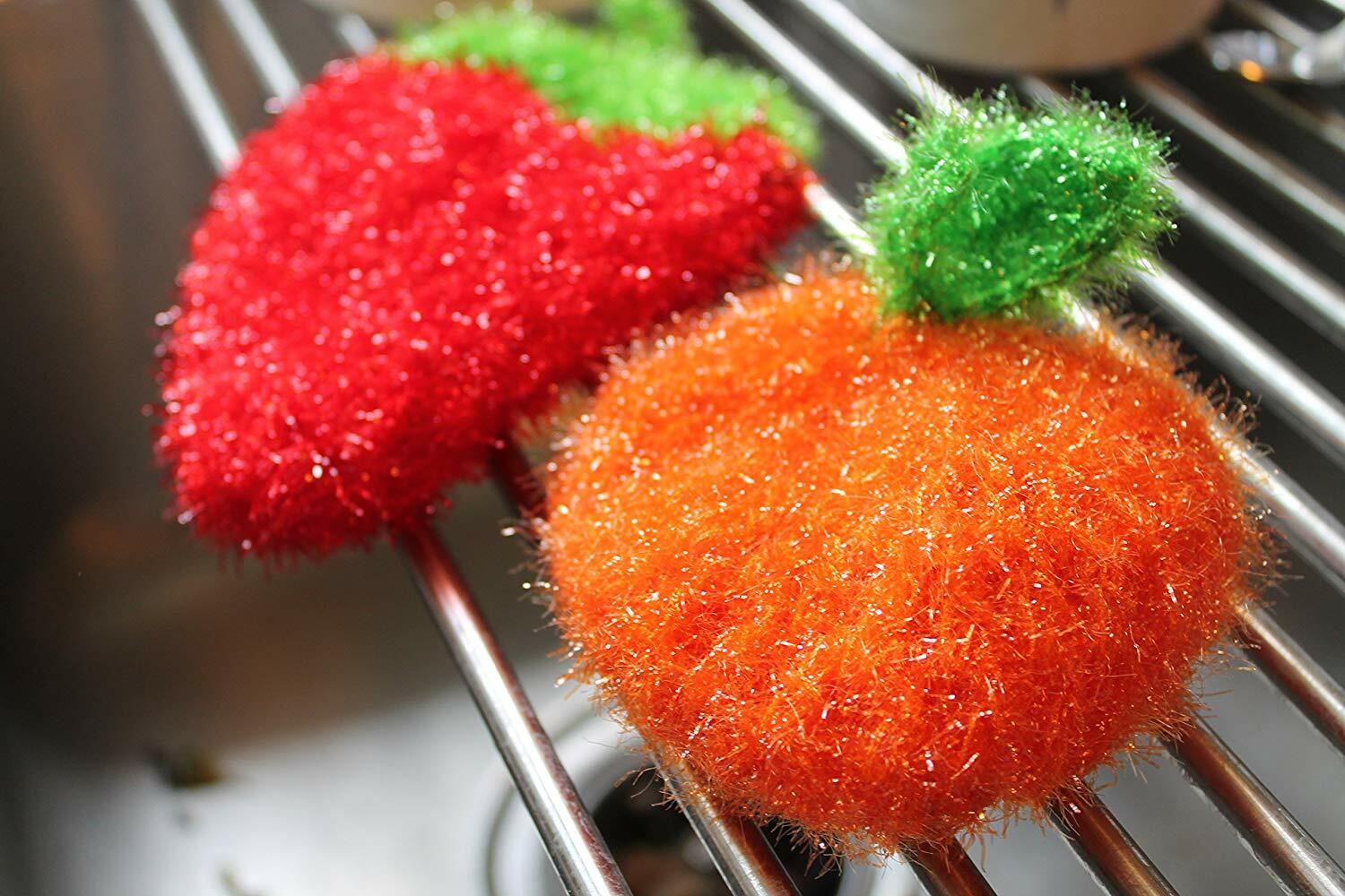 Multi Use Last-Long Non Scratch Odorless Scrubber Dish Wash Fruit Shape Sponges