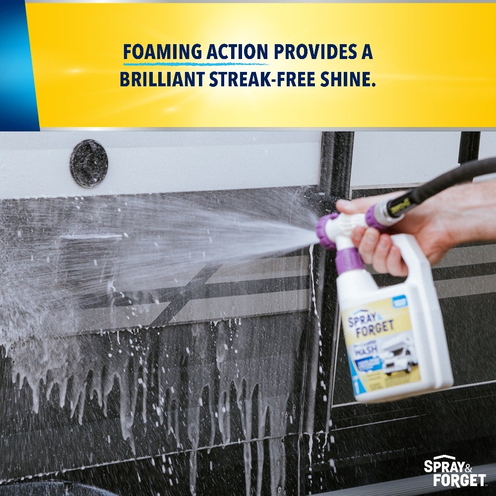 Spray & Forget RV & Camper Cleaner with Hose End Adapter – 1 Quart