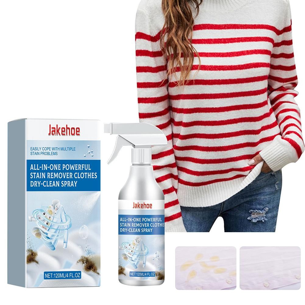 3X All-in-One Powerful Stain Remover Clothes Dry-Clean Spray 120ml HO T