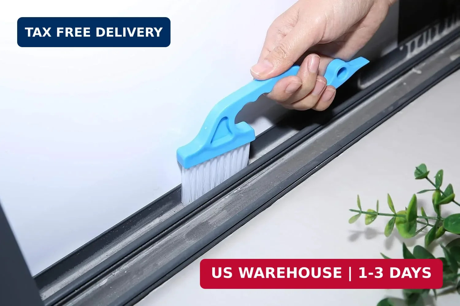 2pcs Hand-held Groove Gap Cleaning Tools Door Window Track Kitchen Cleaning Brus