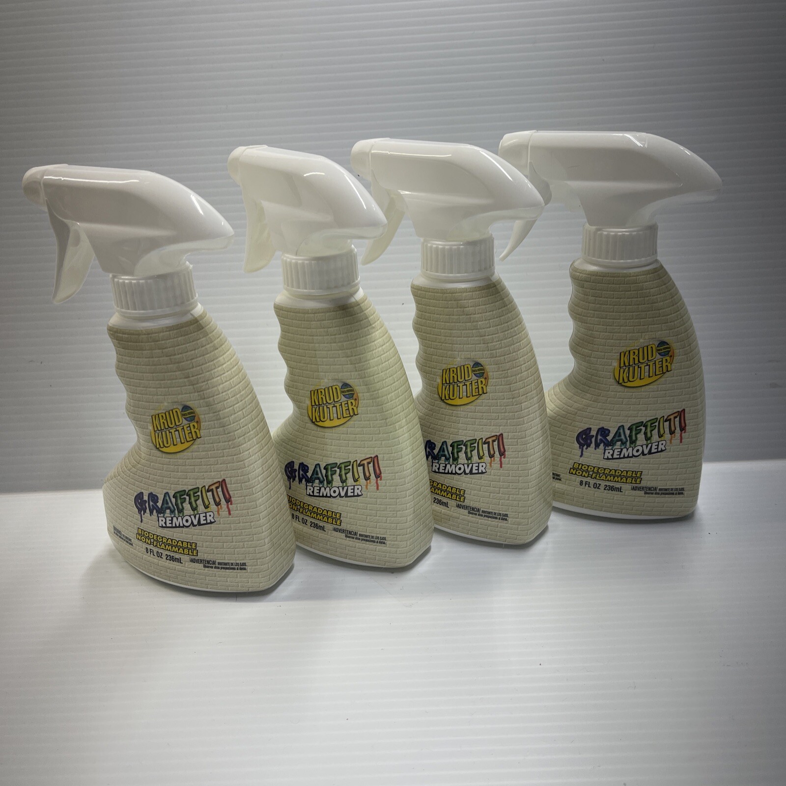 Lot Of 4 Rust-Oleum Krud Kutter Graffiti Remover Each 8 oz. Spray Bottle