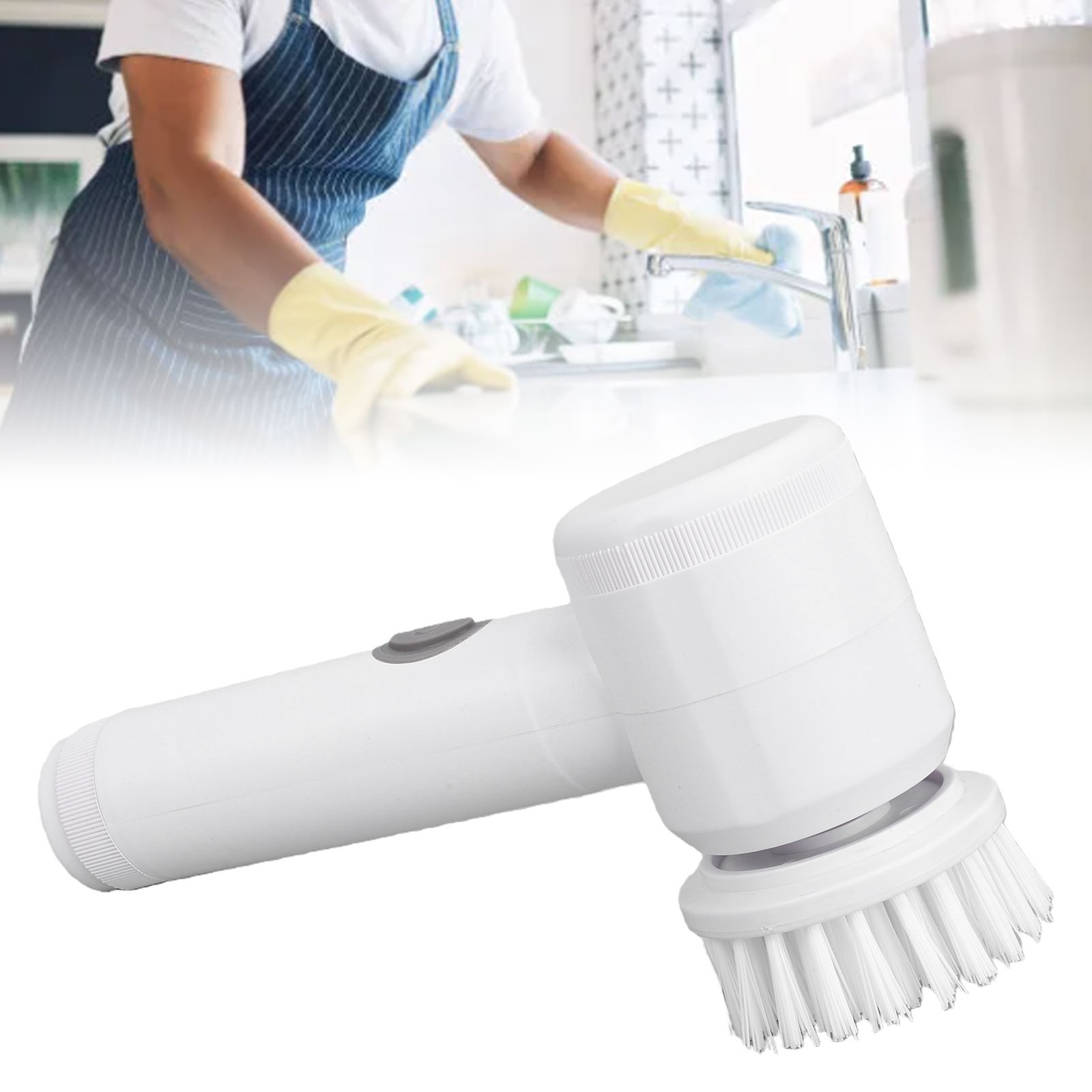 Cordless Electric Shower Scrubber With 7 Replaceable Brush Heads V1
