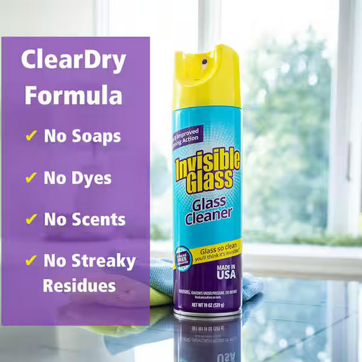 Stoner 19 oz. EZ Grip Invisible Glass Aerosol Spray Glass Cleaner
