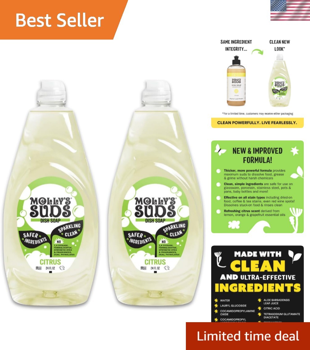Liquid Dish Soap | Clean, Simple Ingredients | Extra Scrubbing Power | Citrus…