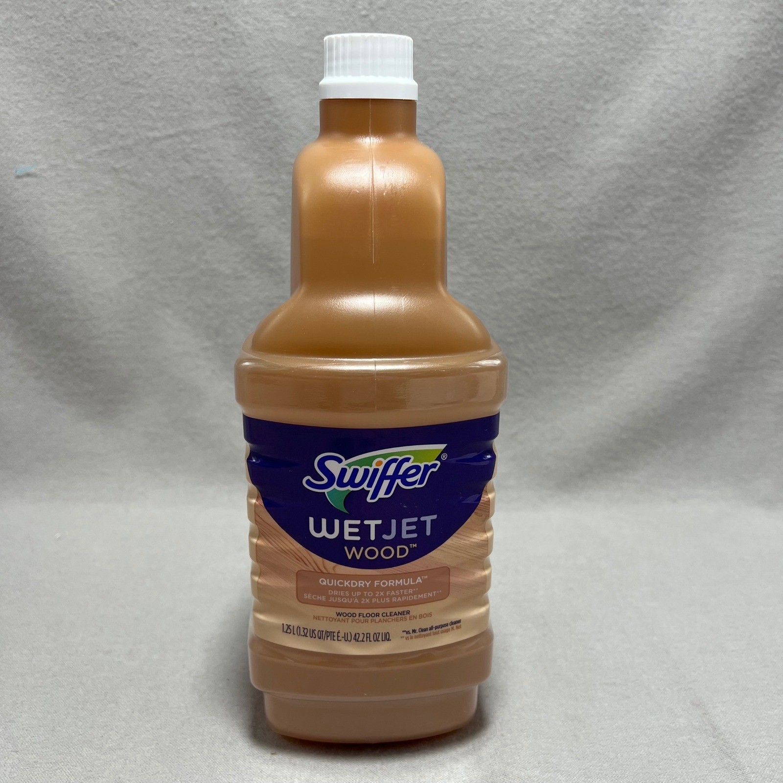 Swiffer WetJet Wood Floor Cleaner Refill Brown QuickDry Formula 42.2 fl oz
