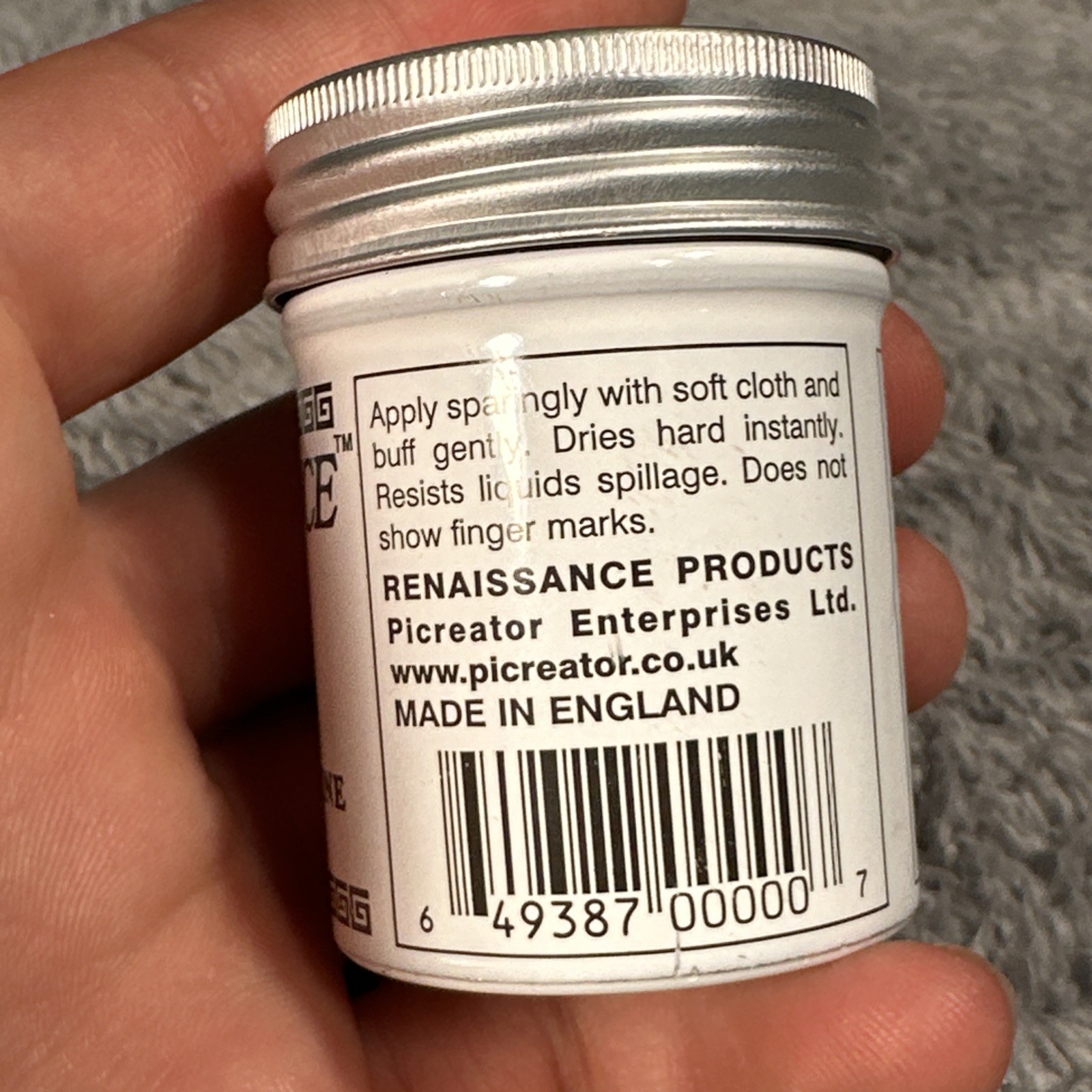Renaissance Wax Polish, 65 ml Brand New Made In England Leather Art Protector