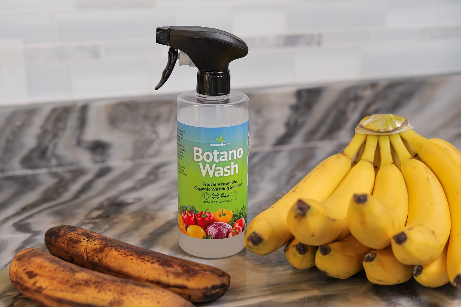 Botano Wash Organic Produce Cleaner Spray | 16.9 oz Ready to Use | BotanoGrow