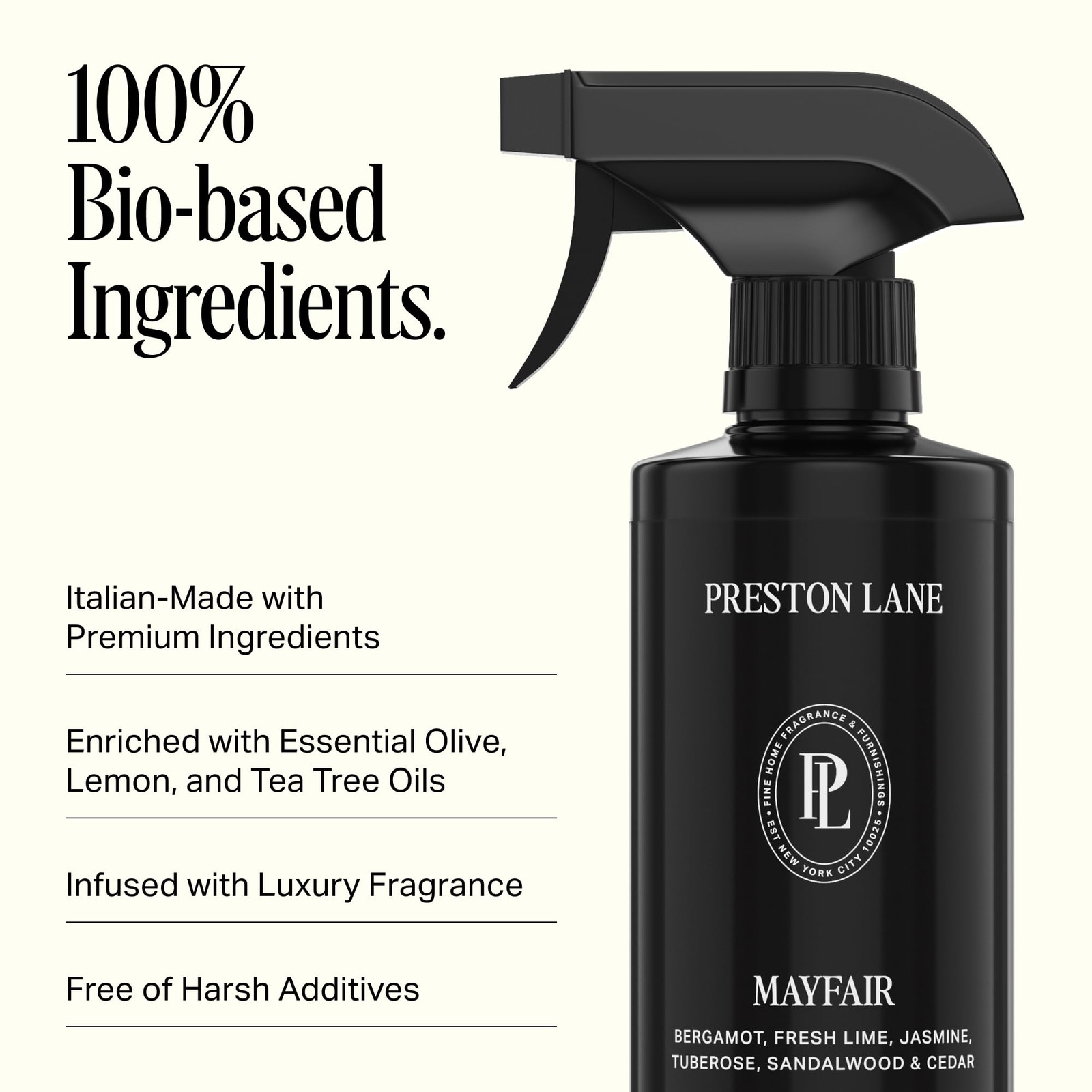 Preston Lane Luxury All-Purpose Cleaner, Mayfair Scent | Bio-Based Multi-Surf…