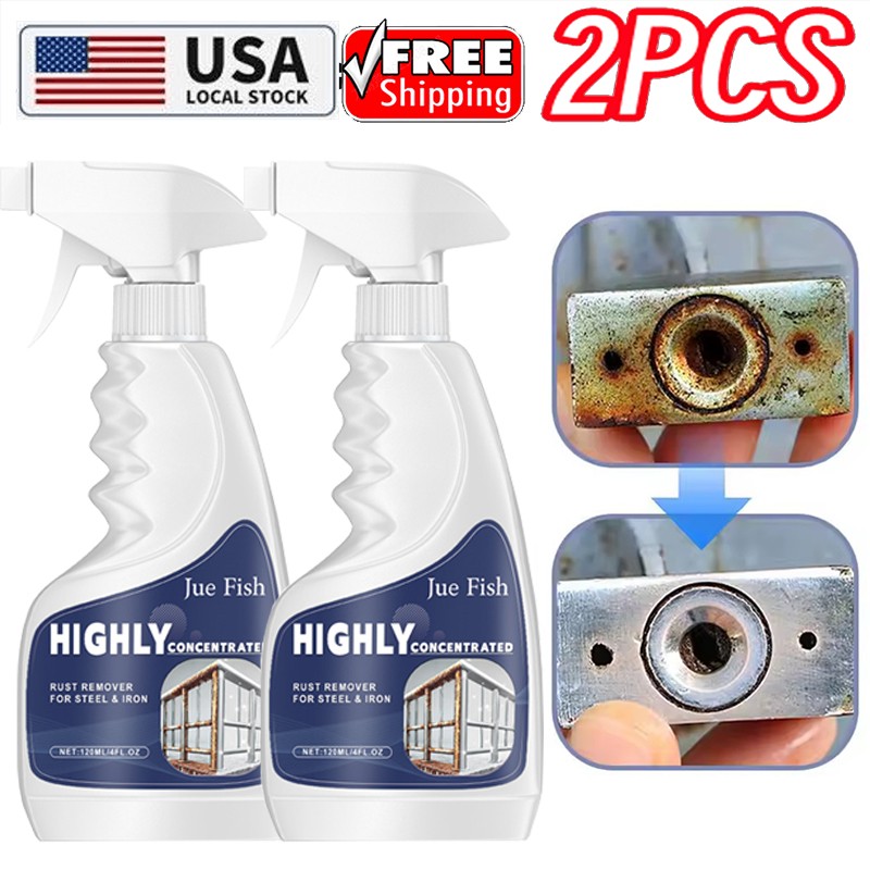 2X Industrial Highly Concentrated Rust Remover 120ml For Steel & Iron USA