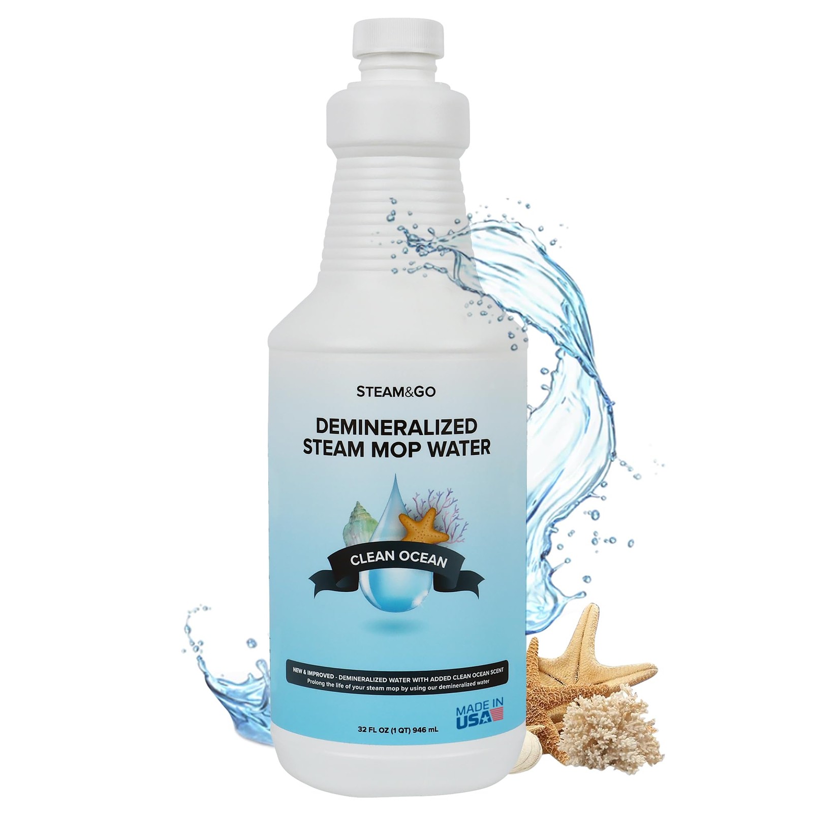Steam & Go Demineralized Water – Multisurface Cleaner, PVC-Free Ready-to-Use …