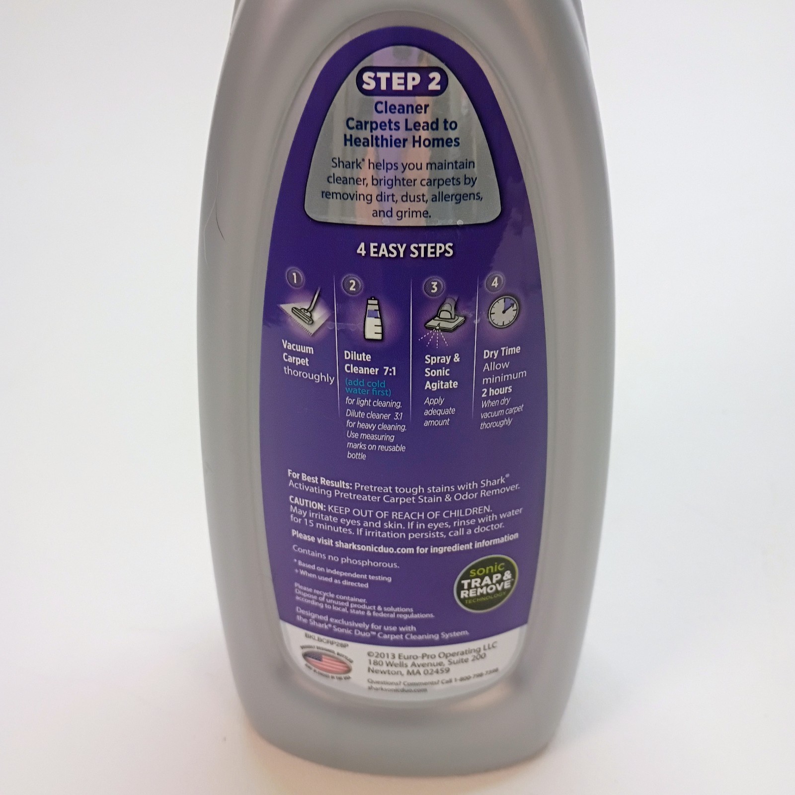 Shark Low Moisture No Rinse Carpet Rug Shampoo English Lavender NEW Concentrate