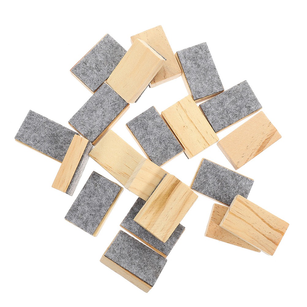 24 Pcs Small Felt Wood Eraser for Classroom Office and Home Cleaning