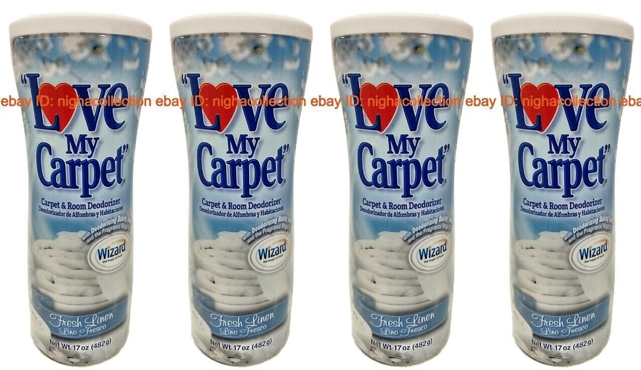 4x LOVE MY CARPET 2-in-1 Carpet & Room Deodorizer Fresh Linen 17 OzEa SEALED