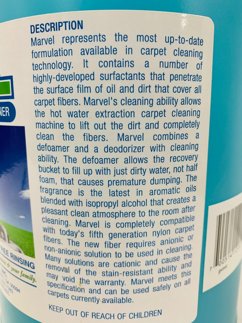 Marvel, All-in-One Carpet Cleaner, Case of 4, 1 Gallon Jugs