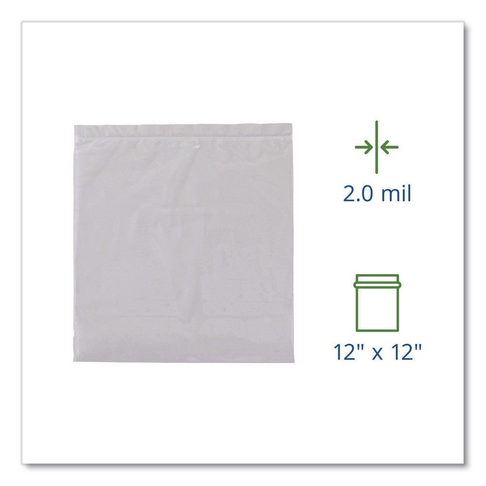Stout by Envision ZF008C 2 mil 12″ x 12″ Seal Closure Bags – Clear (500/CT) New