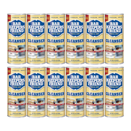 Bar Keepers Friend 11514 Powder Cleanser, Non-Aerosol Can, 21 Oz, None, 12 Pk