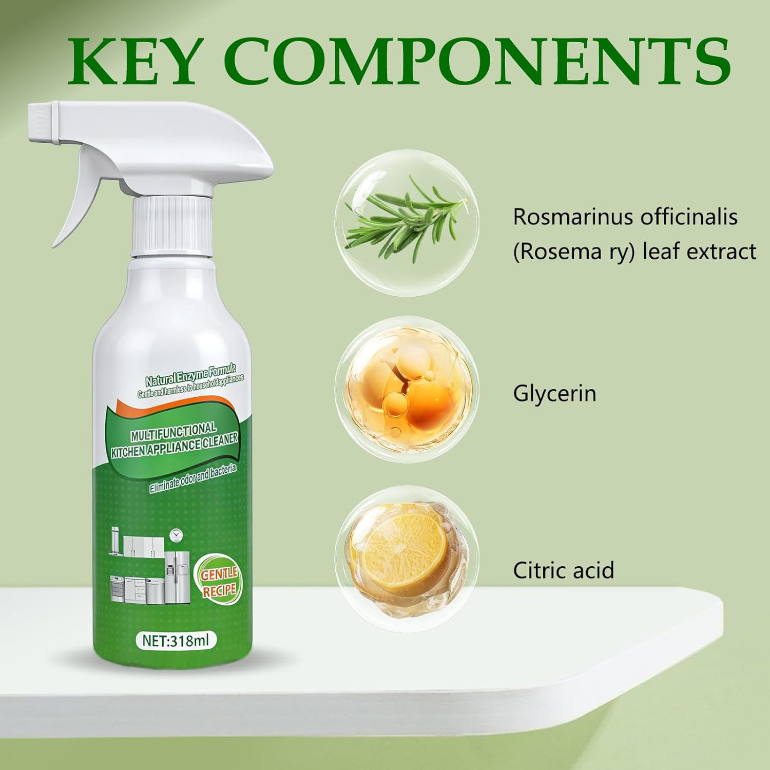 Kitchen Cleaner Remover Spray,Multifunctional Kitchen Appliance Cleaner,Kitchen