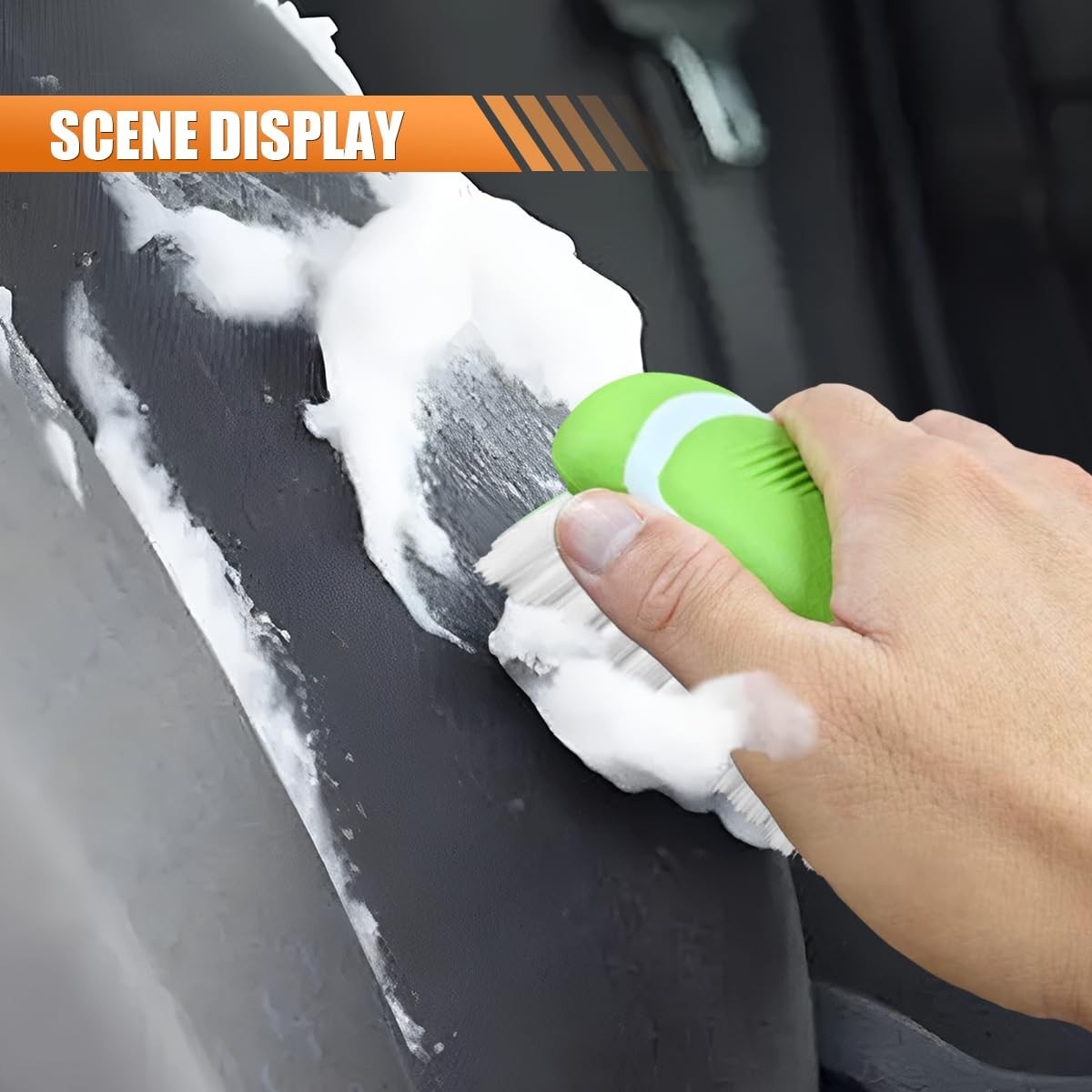 Car Carpet and Upholstery Cleaning Brush, Stiff Bristle Car Detailing Carpet …