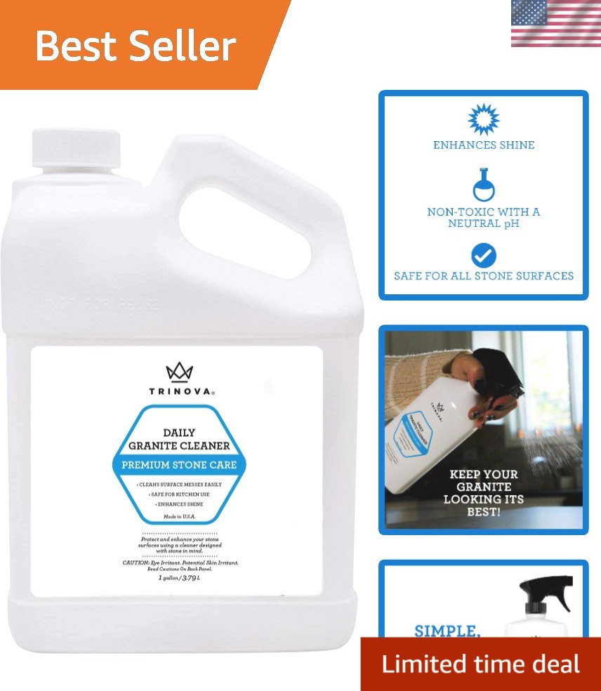 Granite Cleaner & Polish – Streak-Free Gallon Refill for Pristine Stone Surfaces