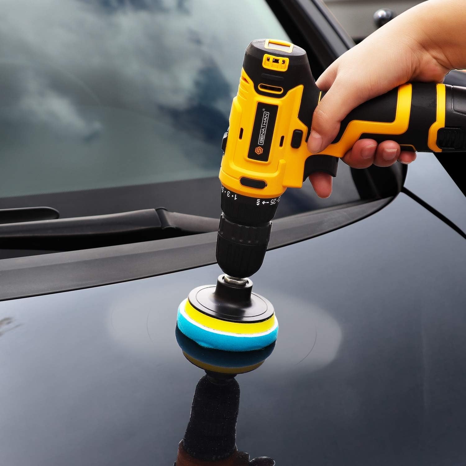 3 Inch Drill Buffing Pad, 11 Pcs Car Foam Polishing Pads Kit, Drill Buffer