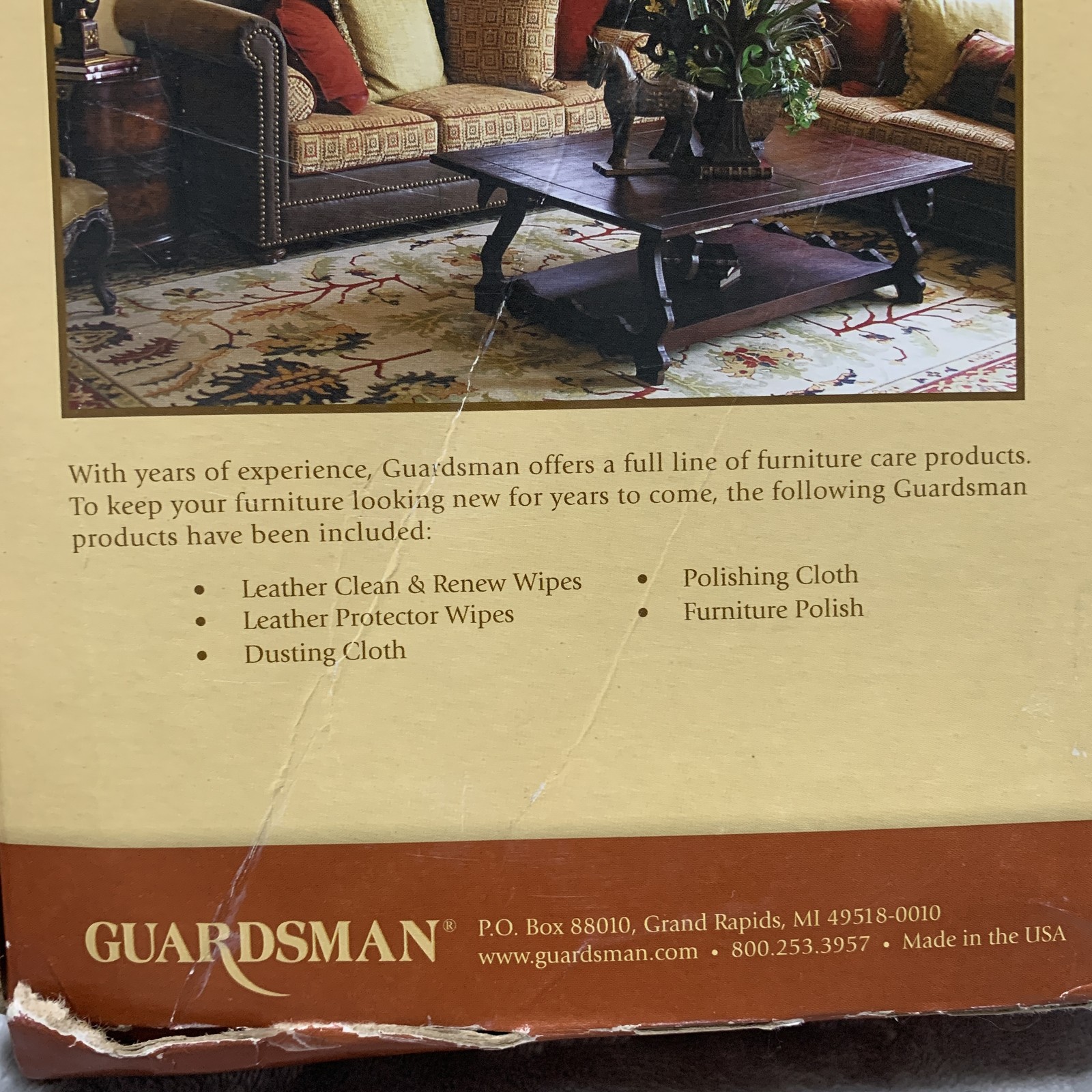 Guardsman Leather Furniture Care Kit Cleaner Protector Wipes Polish Dusting
