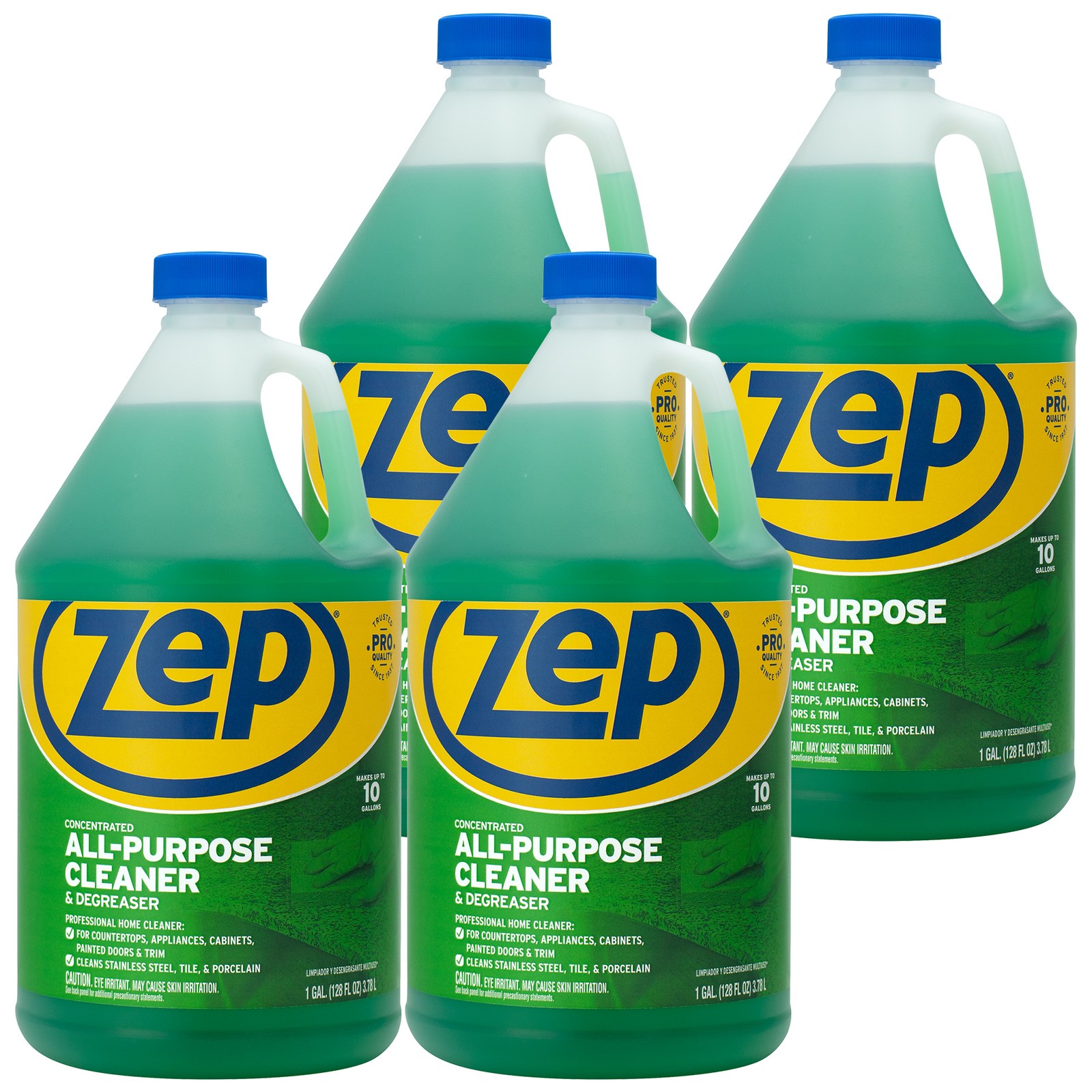 Zep Concentrated All-Purpose Cleaner and Degreaser – 1 Gallon (Case of 4) –