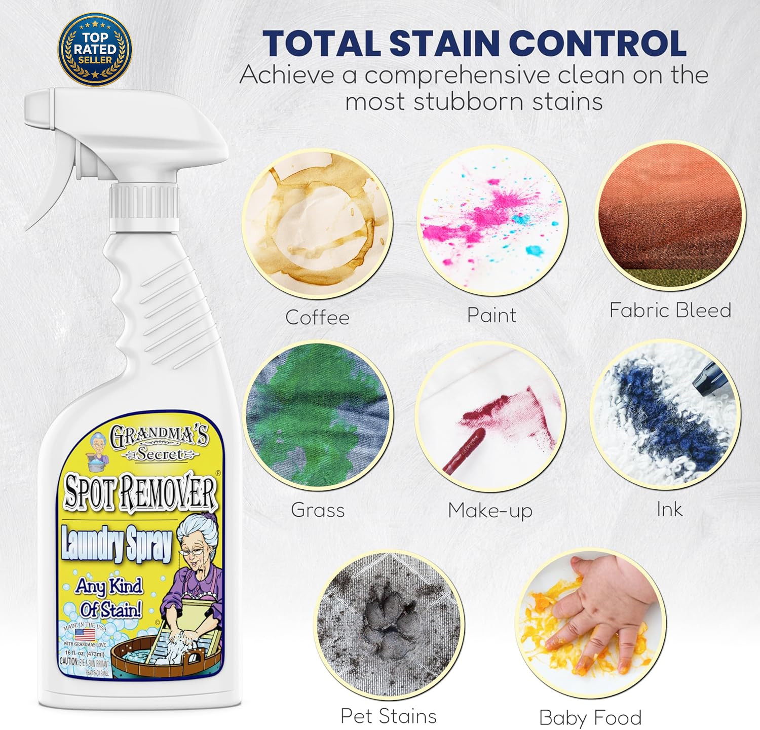 2-Pack Spot Remover Laundry Spray Chlorine, Bleach & Toxin-Free for Clothes
